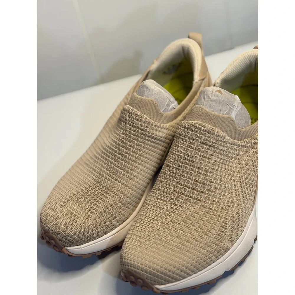 Ryka Jumpstart Slip-On Sneakers Terra Taupe Washable Knit Comfort Shoes 8W Women